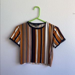 orange cropped tee